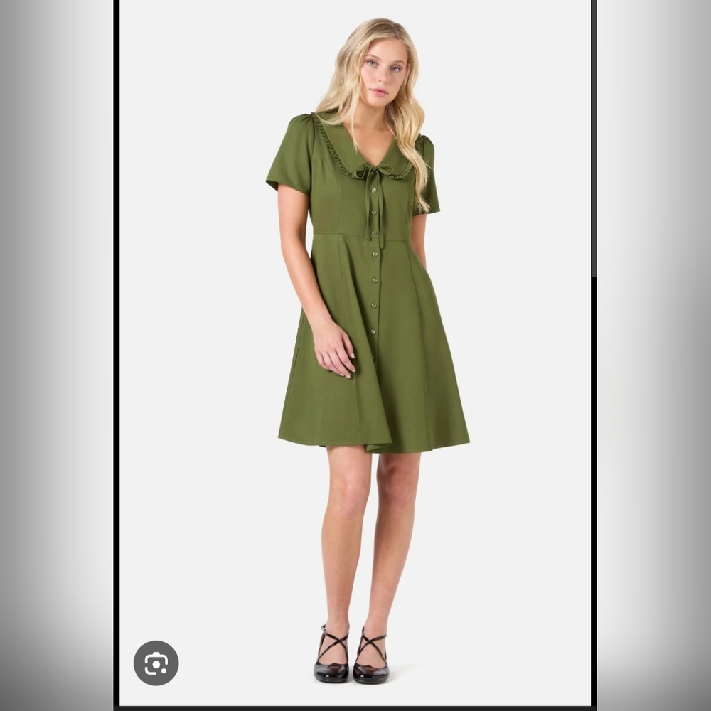 Modcloth - Princess Highway Olive Green Mini Dress. Size 10.